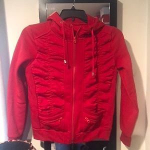 Hooded Red Sweat Jacket Never Worn